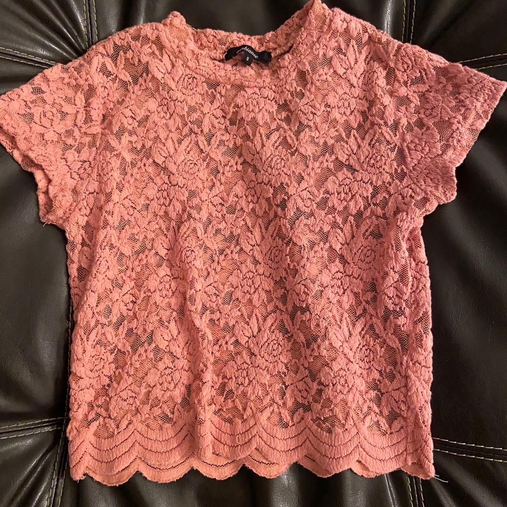 Lace shirt crop top💕